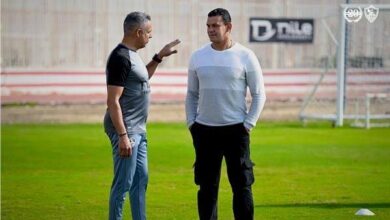 كواليس جلسة جوميز مع عبد الواحد السيد في مران الزمالك اليوم